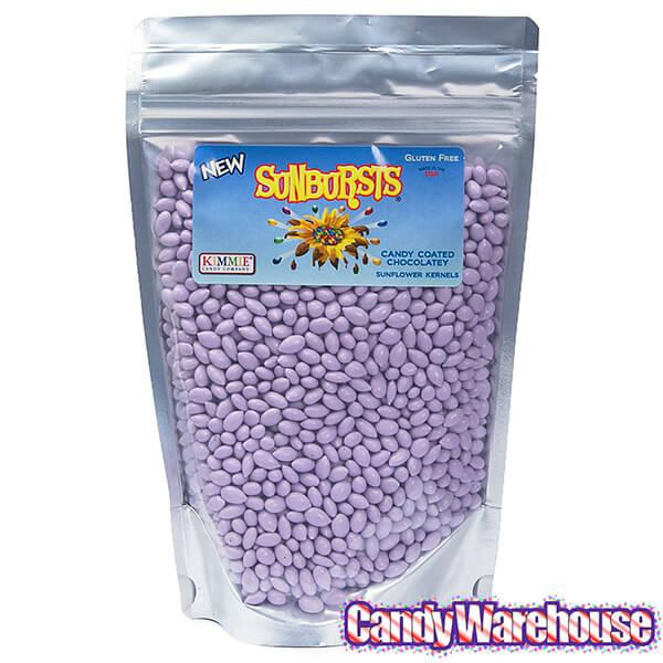 Sunbursts Chocolate Sunflower Seeds - Lavender Purple: 1LB Bag - Candy Warehouse