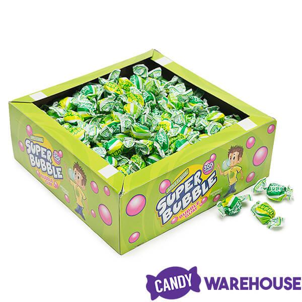 Super Bubble Gum - Apple: 300-Piece Box - Candy Warehouse