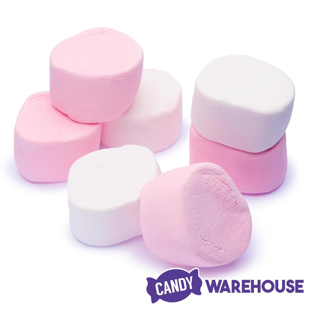 Super Giant Pink &amp; White Marshmallows: 25-Piece Bag - Candy Warehouse