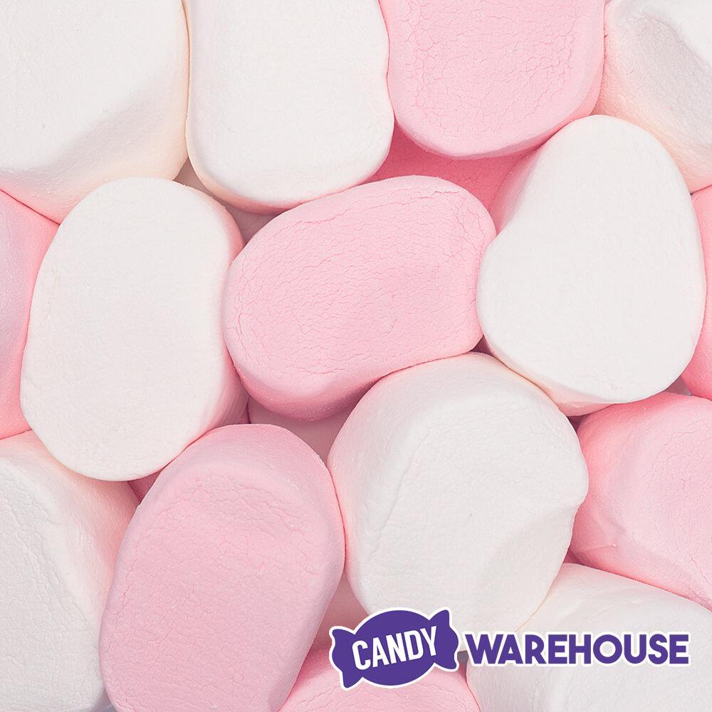 Super Giant Pink &amp; White Marshmallows: 25-Piece Bag - Candy Warehouse