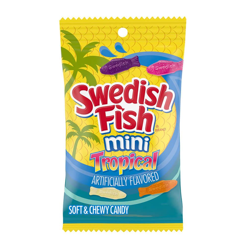 Swedish Fish Mini Candy - Tropical: 8-Ounce Bag - Candy Warehouse