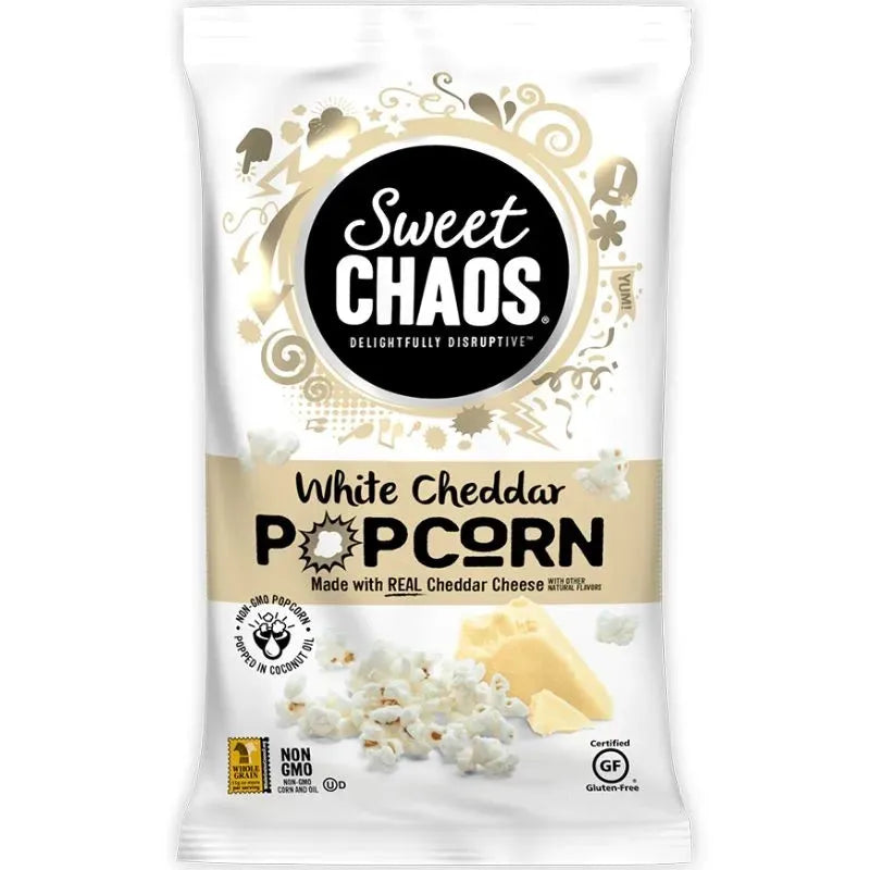 Sweet Chaos White Cheddar Popcorn: 8-Piece Case