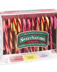 Sweet Nature Candy Canes - Assorted Fruit: 12-Piece Box - Candy Warehouse