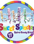 Sweet Spindles Mini Hard Candy Sticks - Assorted: 50-Piece Jar - Candy Warehouse