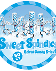 Sweet Spindles Mini Hard Candy Sticks - Blueberry: 50-Piece Jar - Candy Warehouse