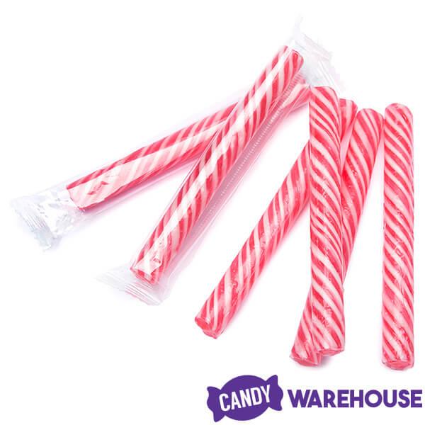 Sweet Spindles Mini Hard Candy Sticks - Cherry: 50-Piece Jar - Candy Warehouse