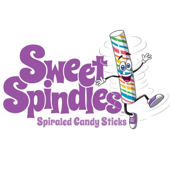 Sweet Spindles Mini Hard Candy Sticks - Rainbow: 50-Piece Jar - Candy Warehouse