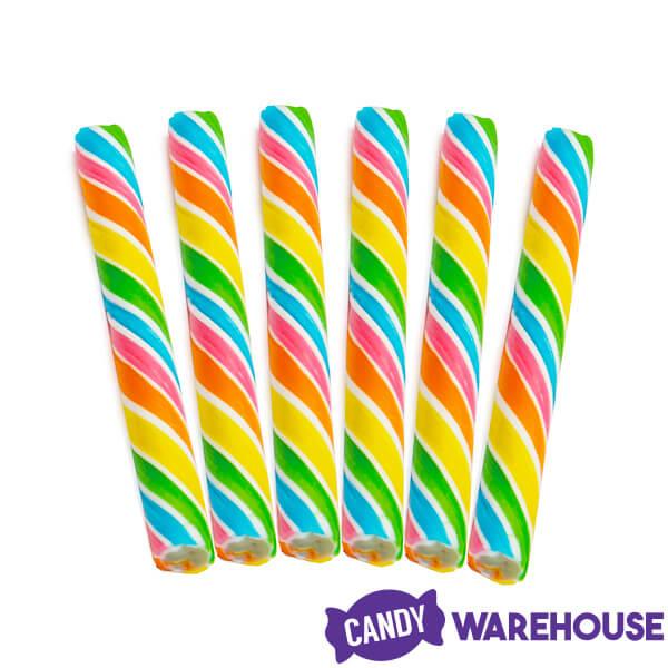 Sweet Spindles Mini Hard Candy Sticks - Rainbow: 50-Piece Jar - Candy Warehouse