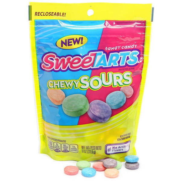 SweeTARTS Extreme Chewy Sour Candy, 11 oz Resealable Bag 