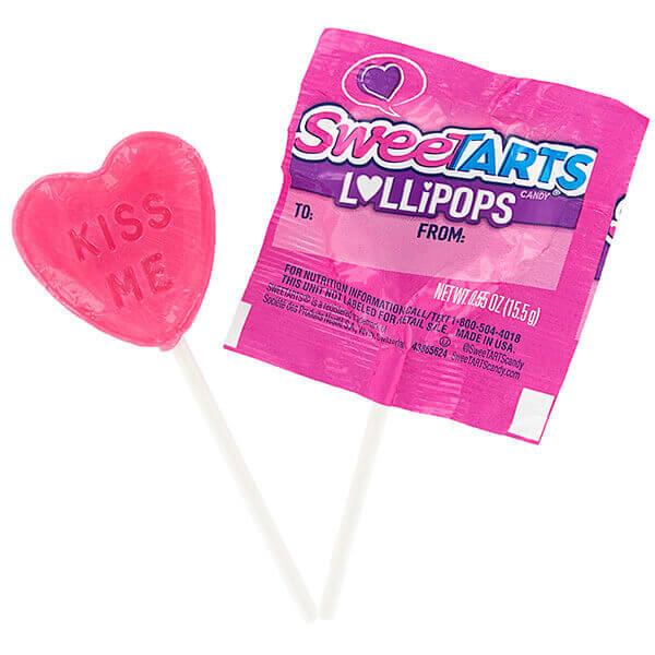 SweeTarts Heart Lollipops: 30-Piece Bag - Candy Warehouse