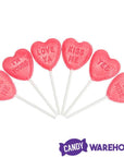 SweeTarts Heart Lollipops: 30-Piece Bag - Candy Warehouse