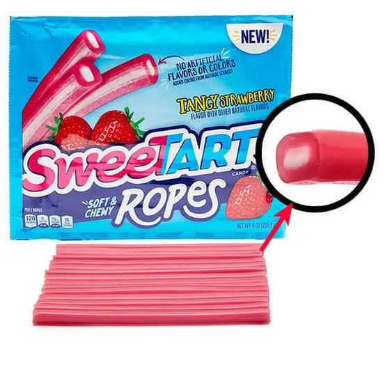 SweeTarts Ropes Candy - Tangy Strawberry: 9-Ounce Bag | Candy Warehouse