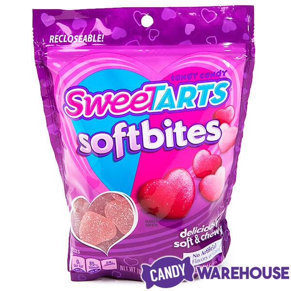 SweeTarts Soft Bites Gummy Hearts: 10-Ounce Bag - Candy Warehouse