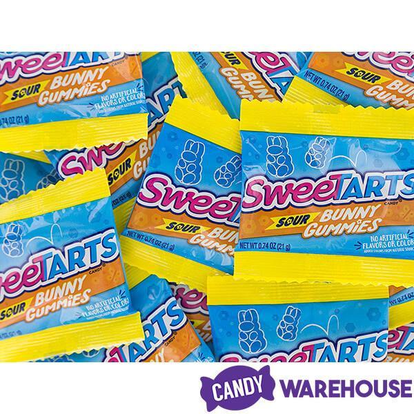 SweeTarts Sour Bunny Gummies Fun Size Packs: 12-Piece Bag - Candy Warehouse