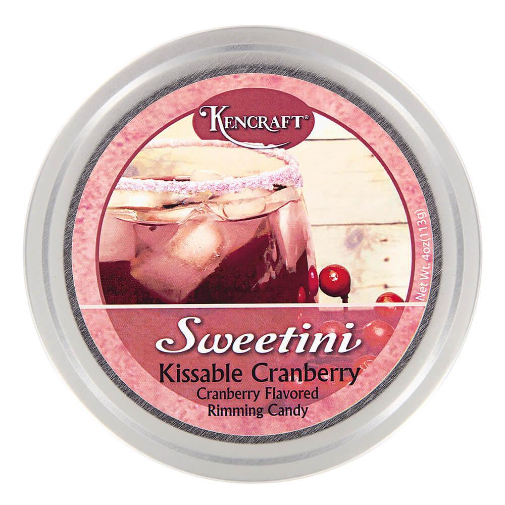 Sweetini Cocktail Rim Sugar - Cranberry: 4-Ounce Tin - Candy Warehouse