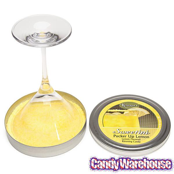 Sweetini Cocktail Rim Sugar - Lemon: 4-Ounce Tin - Candy Warehouse