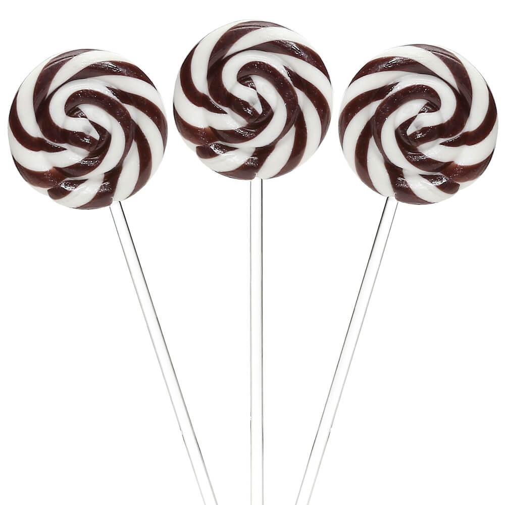 Swipple Pops Petite Swirl Ripple Lollipops - Black Cherry: 60-Piece Tub - Candy Warehouse