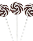 Swipple Pops Petite Swirl Ripple Lollipops - Black Cherry: 60-Piece Tub - Candy Warehouse