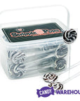 Swipple Pops Petite Swirl Ripple Lollipops - Black Cherry: 60-Piece Tub - Candy Warehouse