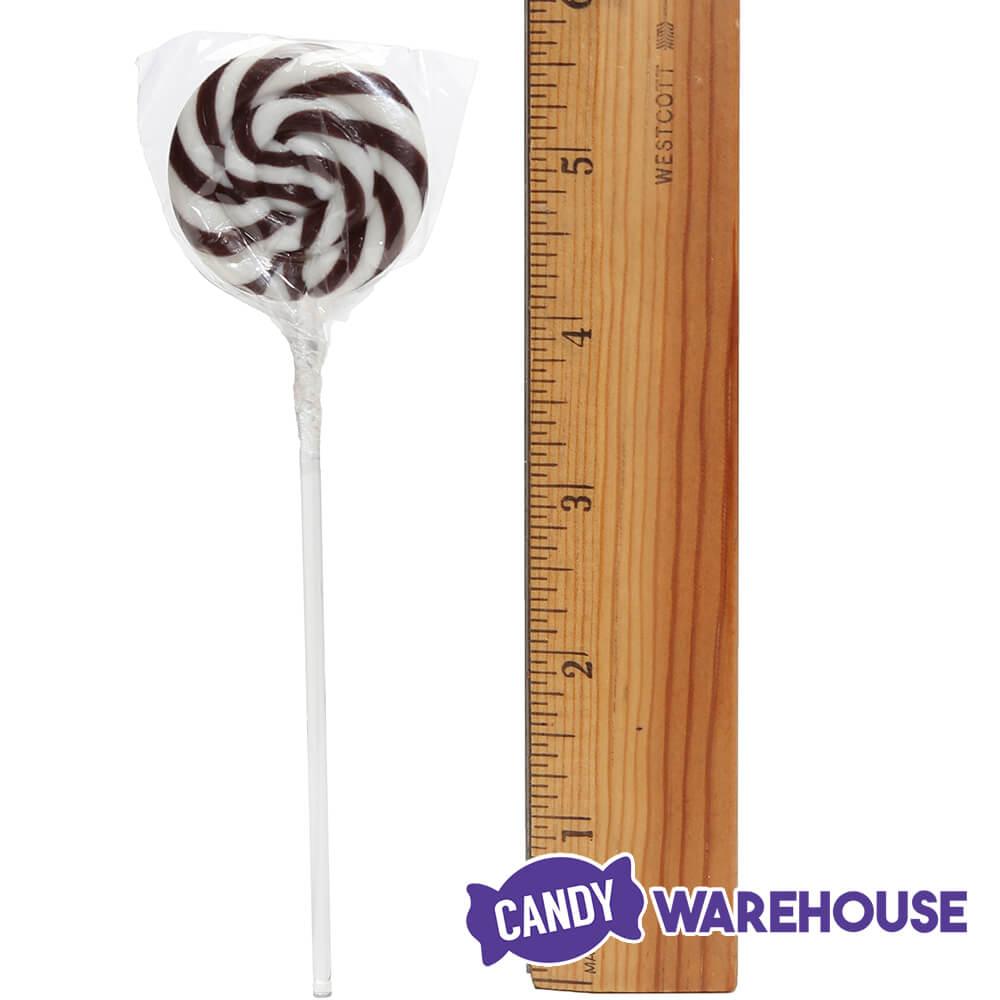 Swipple Pops Petite Swirl Ripple Lollipops - Black Cherry: 60-Piece Tub - Candy Warehouse