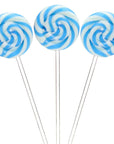 Swipple Pops Petite Swirl Ripple Lollipops - Blue Raspberry: 60-Piece Tub - Candy Warehouse