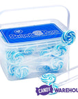 Swipple Pops Petite Swirl Ripple Lollipops - Blue Raspberry: 60-Piece Tub - Candy Warehouse