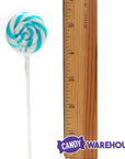 Swipple Pops Petite Swirl Ripple Lollipops - Blue Raspberry: 60-Piece Tub - Candy Warehouse