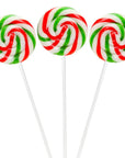 Swipple Pops Petite Swirl Ripple Lollipops - Christmas Cherry: 60-Piece Tub