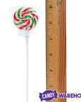 Swipple Pops Petite Swirl Ripple Lollipops - Christmas Cherry: 60-Piece Tub