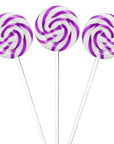 Swipple Pops Petite Swirl Ripple Lollipops - Purple Grape: 60-Piece Tub