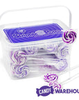 Swipple Pops Petite Swirl Ripple Lollipops - Purple Grape: 60-Piece Tub