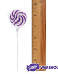 Swipple Pops Petite Swirl Ripple Lollipops - Purple Grape: 60-Piece Tub