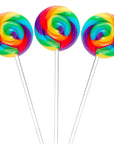 Swipple Pops Petite Swirl Ripple Lollipops - Rainbow Cherry: 60-Piece Tub - Candy Warehouse