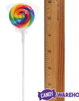 Swipple Pops Petite Swirl Ripple Lollipops - Rainbow Cherry: 60-Piece Tub - Candy Warehouse