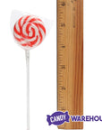 Swipple Pops Petite Swirl Ripple Lollipops - Red Cherry: 60-Piece Tub - Candy Warehouse