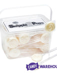 Swipple Pops Petite Swirl Ripple Lollipops - White Pineapple: 60-Piece Tub - Candy Warehouse