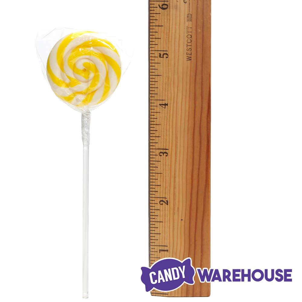 Swipple Pops Petite Swirl Ripple Lollipops - Yellow Banana: 60-Piece Tub - Candy Warehouse