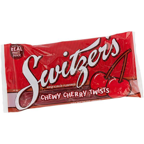 Switzer's Chewy Licorice Twists - Cherry: 8-Ounce Bag - Candy Warehouse