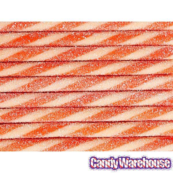 Tangy Zangy Twist Sticks Candy Packs - Sour Peach: 12-Piece Box - Candy Warehouse