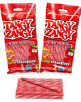 Tangy Zangy Twist Sticks Candy Packs - Sour Strawberry: 12-Piece Box - Candy Warehouse