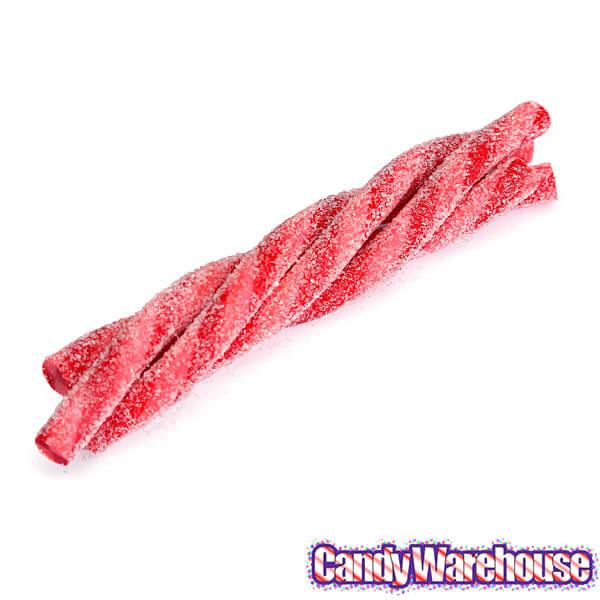 Tangy Zangy Twist Sticks Candy Packs - Sour Strawberry: 12-Piece Box - Candy Warehouse