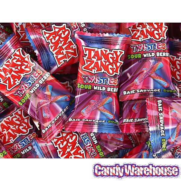 Tangy Zangy Twisties Candy Packs - Sour Wild Berry: 35-Piece Bag - Candy Warehouse