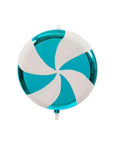 Teal Blue Swirl Plastic Candy Lollipop - 24 Inch - Candy Warehouse