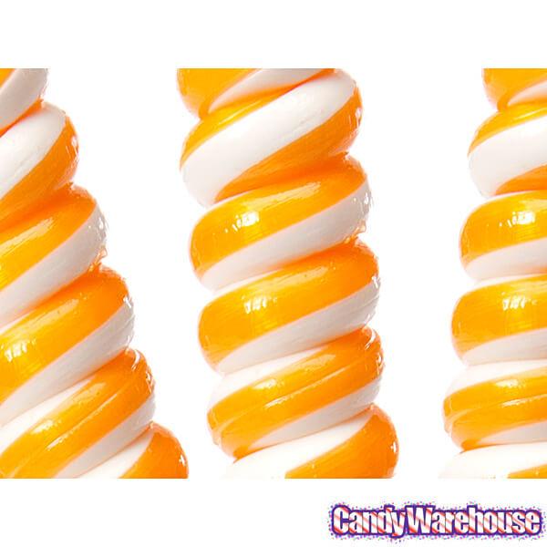 Tesla&#39;s Tiny Twist Pops - Orange: 48-Piece Jar - Candy Warehouse