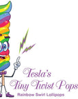 Tesla's Tiny Twist Pops - Rainbow: 48-Piece Jar - Candy Warehouse