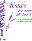 Tesla's Tremendously Tall 3-Ounce Twist Pops - Grape: 12-Piece Box