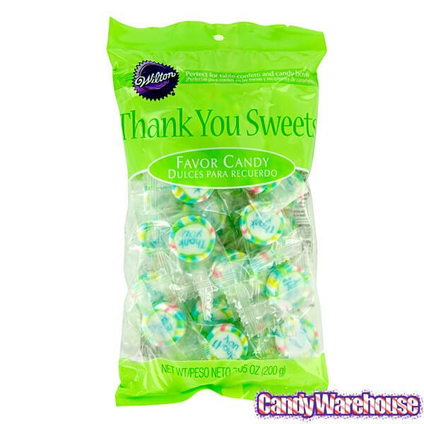 Thank You Favor Cut Rock Candy: 40-Piece Pack - Candy Warehouse