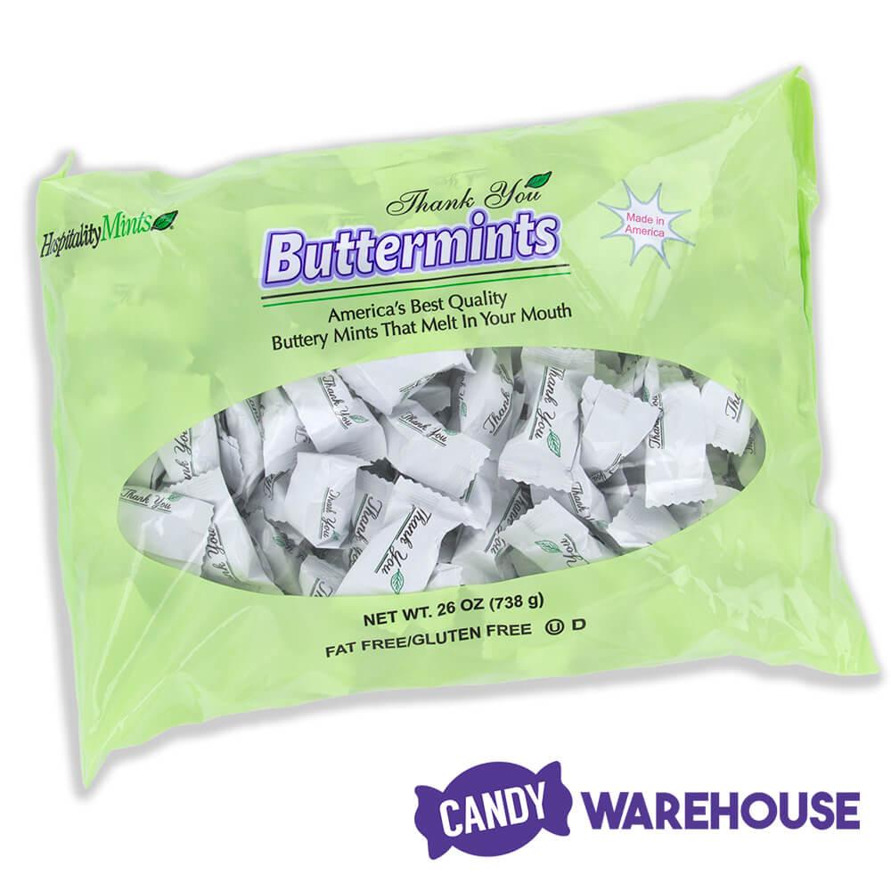 Thank You Wrapped Butter Mint Creams: 200-Piece Bag - Candy Warehouse