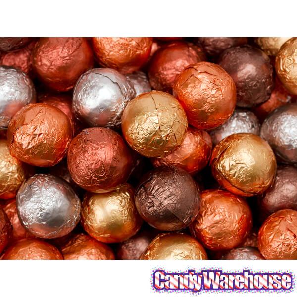 Thompson Autumn Colors Foiled Milk Chocolate Balls 5lb Bag Candy