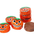 Thompson Foiled Crispy Milk Chocolate Halloween Pumpkin Discs: 5LB Bag - Candy Warehouse